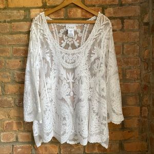 White Lace Shirt